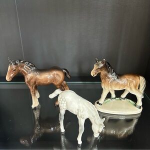 Beswick England Horse Figurines + Japan Horse Figurine Equestrian Collectibles